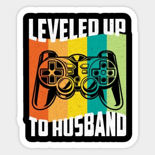 Leveled Up To Husband Gamer Sticker
